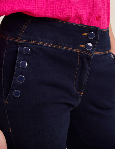Jean bootcut taille haute denim brut femme