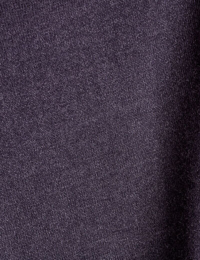 Robe pull droite avec perles gris foncé femme
