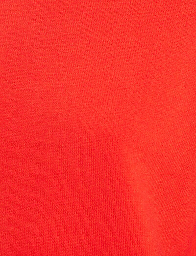 Pull manches longues orange foncé femme