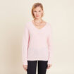 Pull manches longues rose femme
