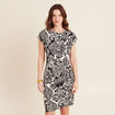 Robe courte ajustée noir femme