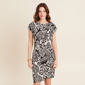 Robe courte ajustée noir femme