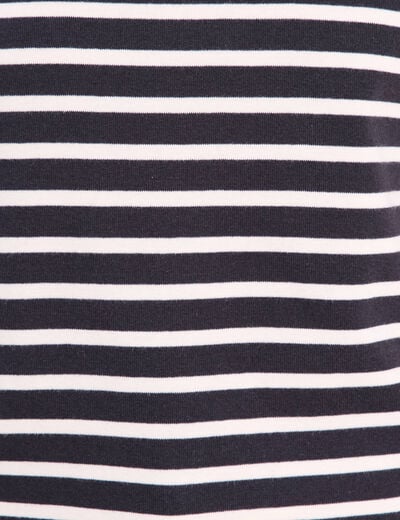 T-shirt col rond noir femme