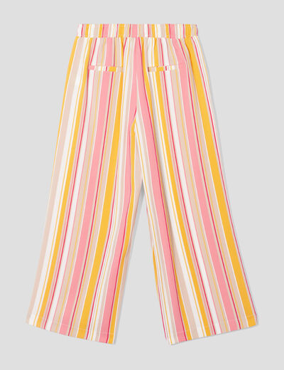 Pantalon flou avec boutons multicolore femme
