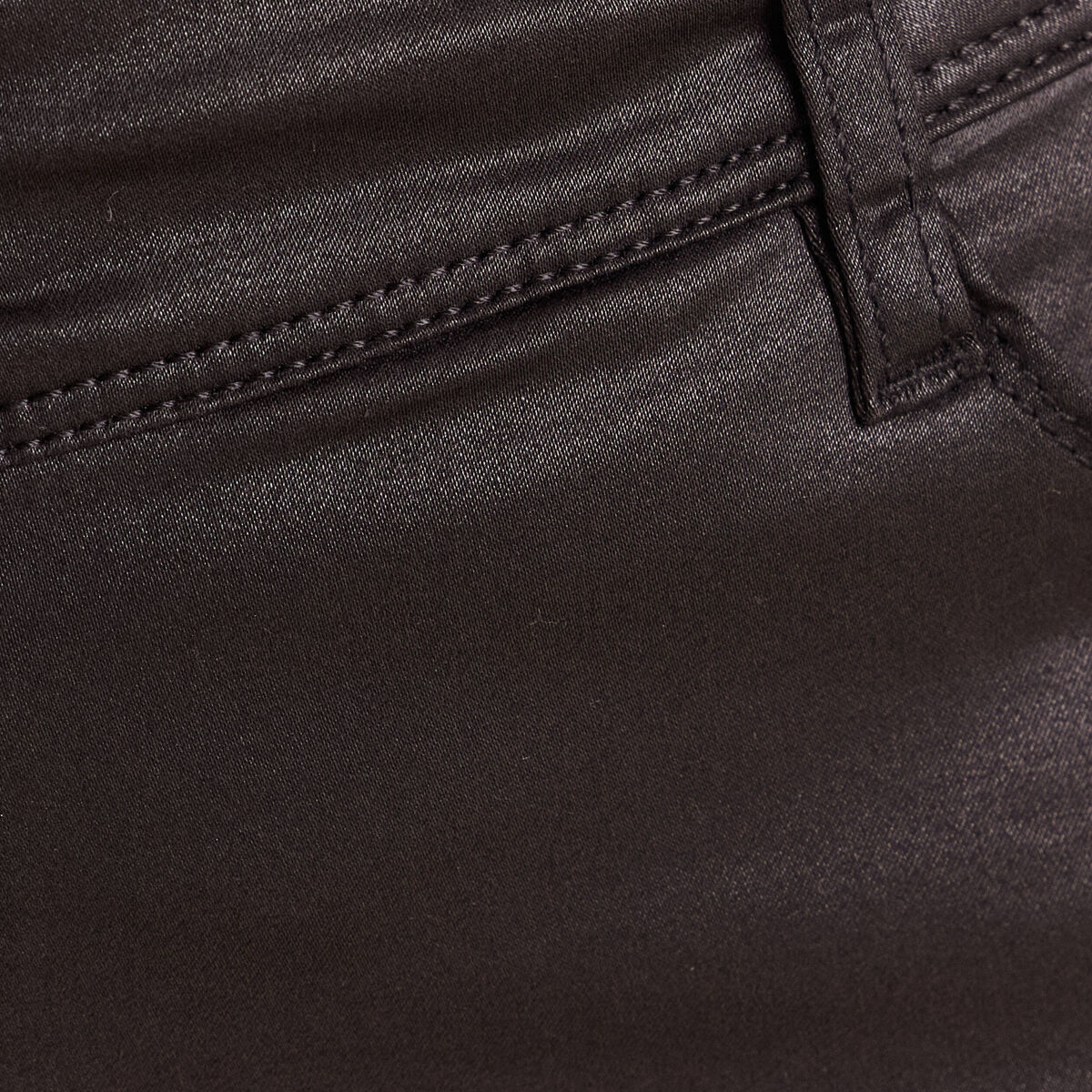 Pantalon enduit noir femme