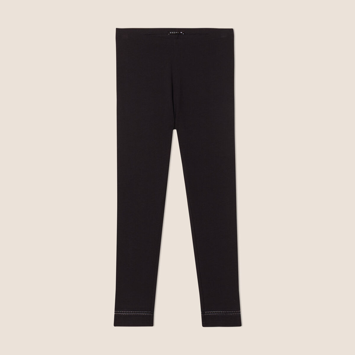 Pantalon legging 7/8&egrave;me noir femme