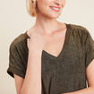 T-shirt manches courtes camel femme