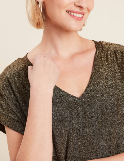 T-shirt manches courtes camel femme