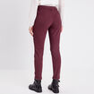 Pantalon ajusté taille basculée bordeaux femme