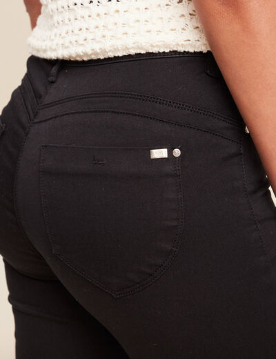 Jean magique ajusté taille standard noir femme