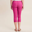 Pantacourt ajusté taille haute rose fushia femme