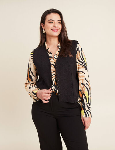 Gilet sans manches noir femme