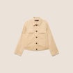 Veste doubl&eacute;e beige femme