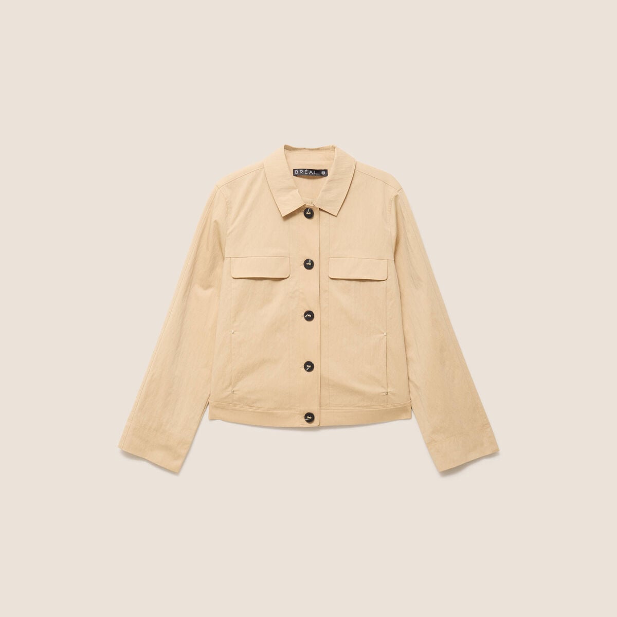 Veste doubl&eacute;e beige femme