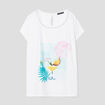 T-shirt manches courtes ecru femme