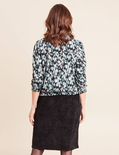 T-shirt manches 3/4 vert femme