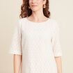 Robe droite dentelle ecru femme