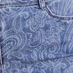 Jean droit 7/8&egrave;me taille bascul&eacute;e denim stone femme