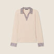 T-shirt manches longues creme femme