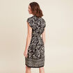 Robe droite courte sans manches noir femme