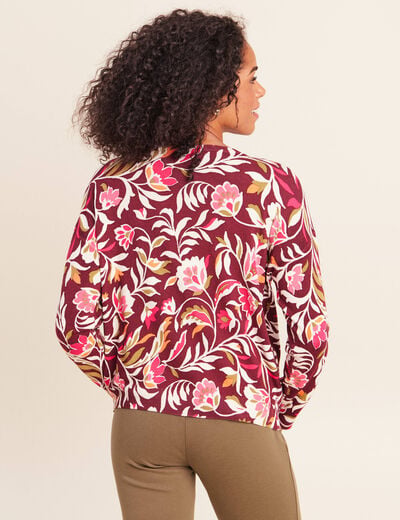 Pull manches longues rose femme