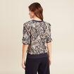 T-shirt manches 3/4 beige femme