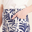 Pantalon fluide taille haute blanc femme