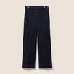 Jean large taille haute &agrave; paillettes denim brut femme
