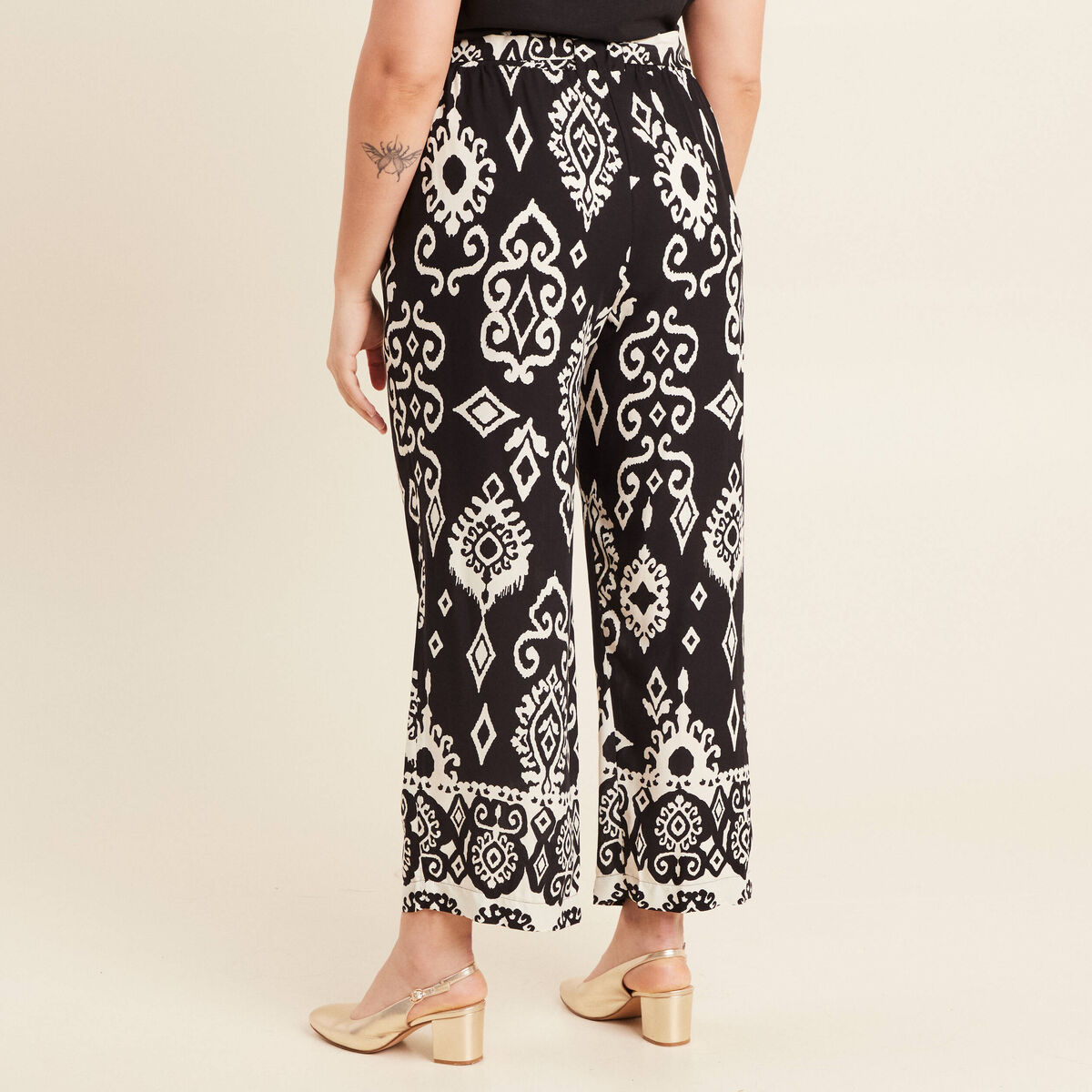 Pantalon flou noir femme