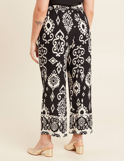 Pantalon flou noir femme