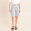 Bermuda casual taille haute bleu femme
