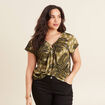 T-shirt manches courtes vert femme