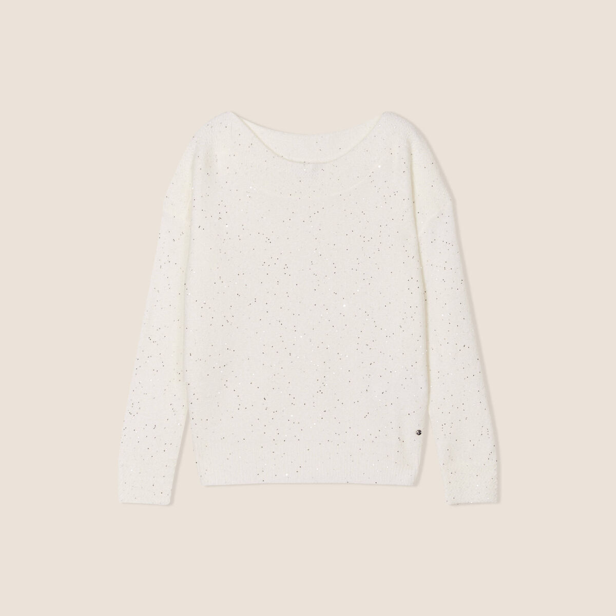 Pull manches longues ecru femme
