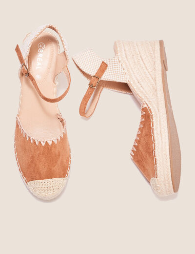 Espadrilles compensées marron femme