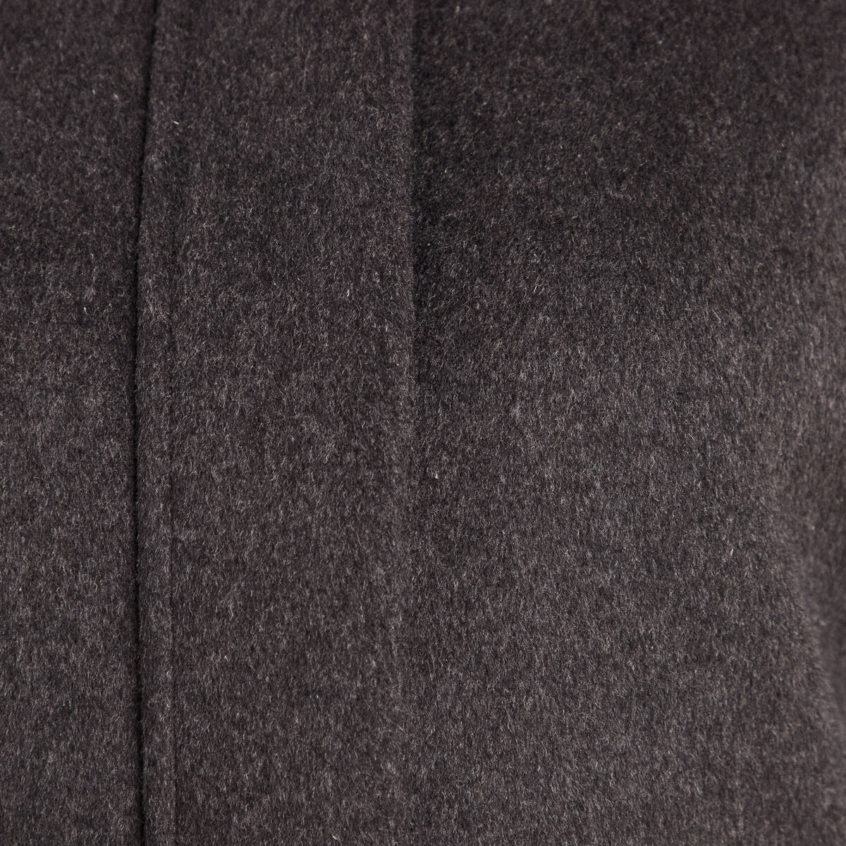 Manteau col montant doubl&eacute; gris fonc&eacute; femme