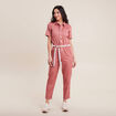 Combinaison pantalon réversible orange corail femme