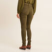 Jean magique ajusté taille standard vert kaki femme