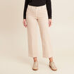 Pantalon large velours côtelé sable femme