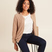 Gilet réversible ajouré sable femme