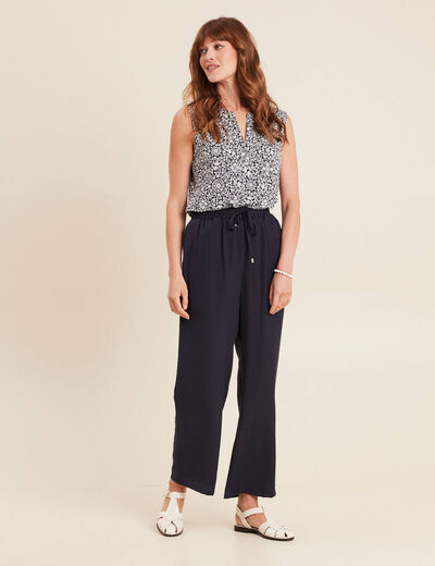 Débardeur sans manches bleu marine femme