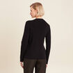 Pull manches longues strass noir femme