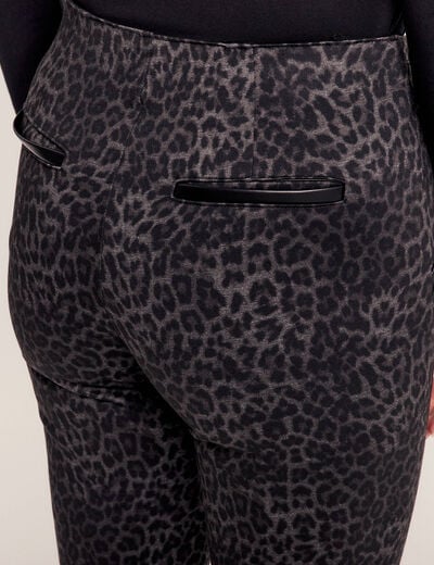 Pantalon tregging à pont noir femme