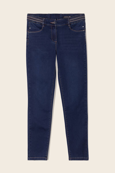 Jean ajusté 7/8ème denim brut femme