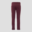 Pantalon ajusté taille basculée bordeaux femme