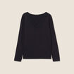 T-shirt thermo-douceur manches longues noir femme