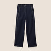 Pantalon coupe barrel denim brut femme