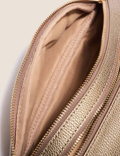 Sac banane zipp&eacute; couleur cuivre femme
