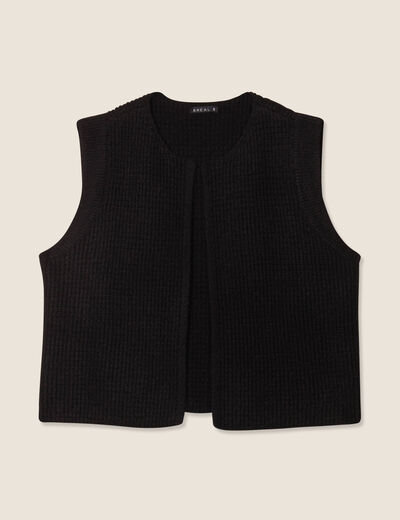 Gilet sans manches noir femme