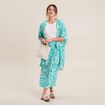Kimono dos smock&eacute; vert &eacute;meraude femme
