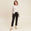 Pantalon droit noir femme